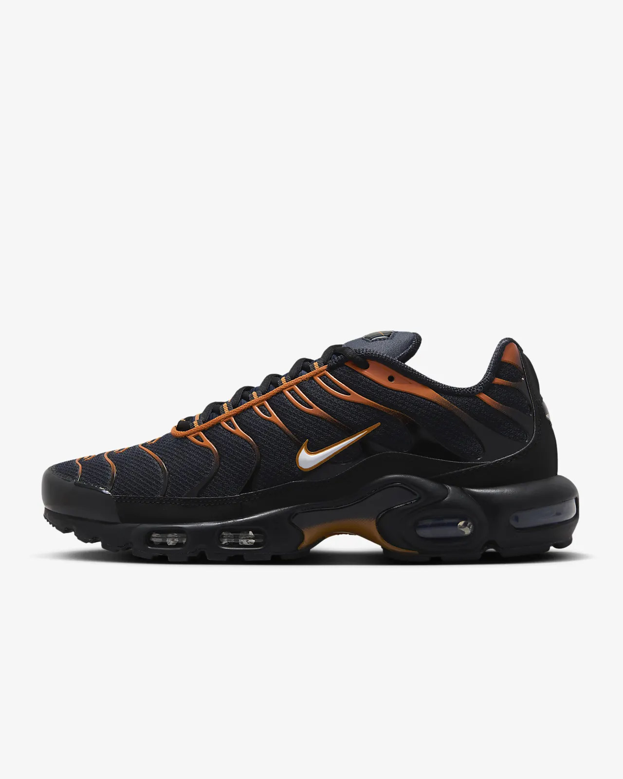 Tênis NK Air Max Plus Preto e Laranja