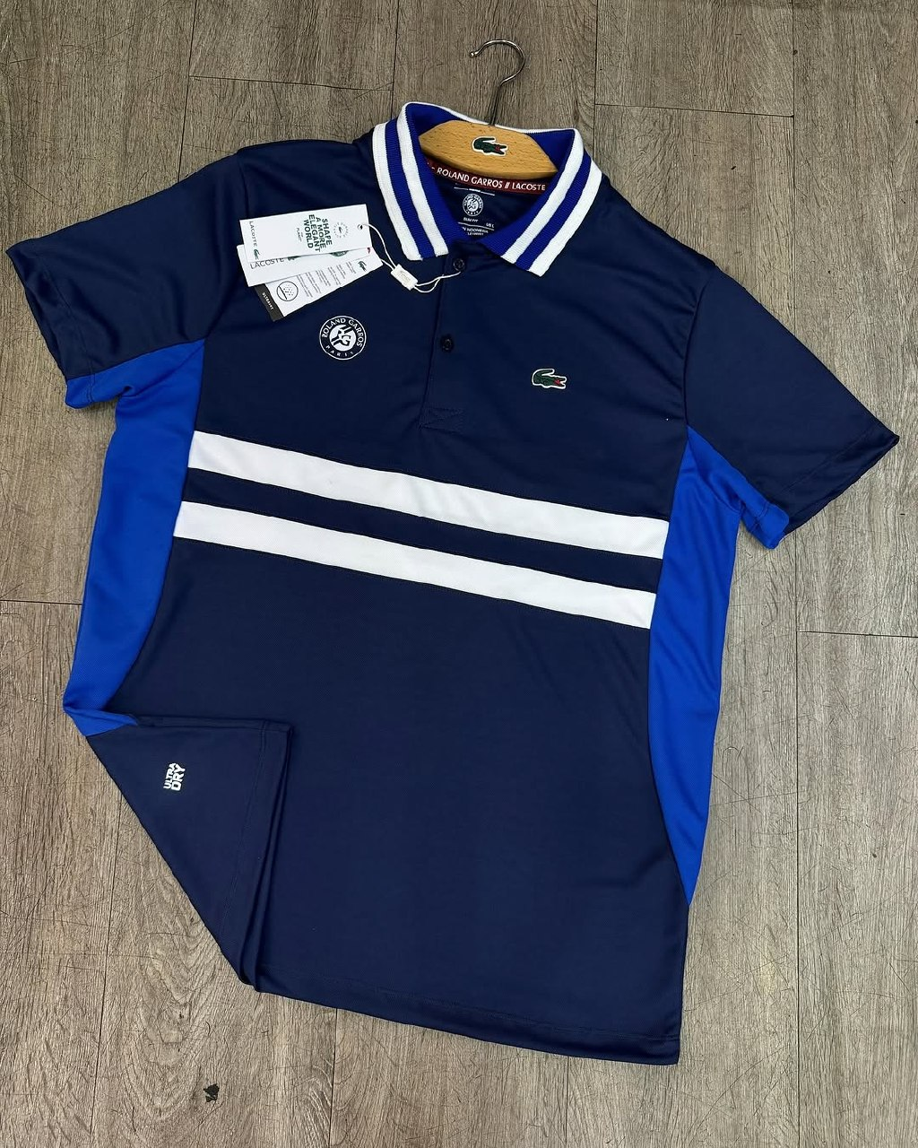 Blusa Polo Lacoste Paris Azul