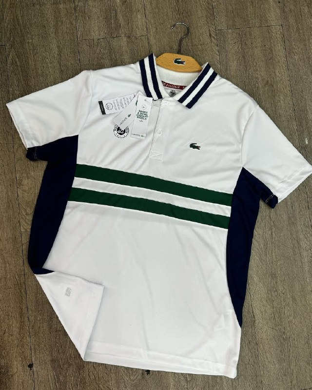 Blusa Polo Lacoste Paris Branca