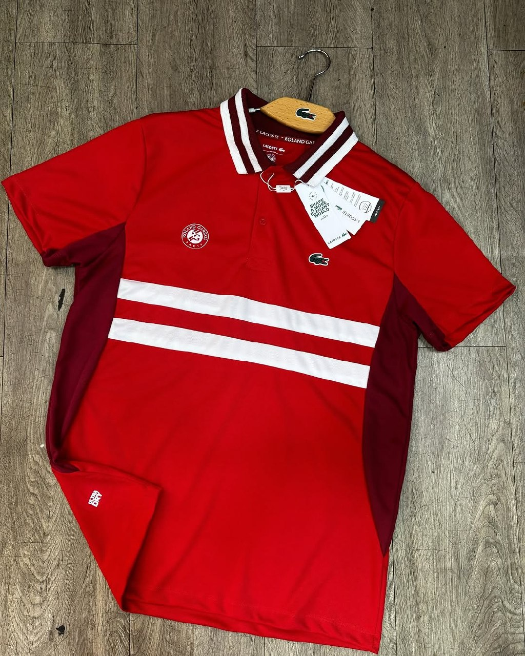 Blusa Polo Lacoste Paris Vermelha