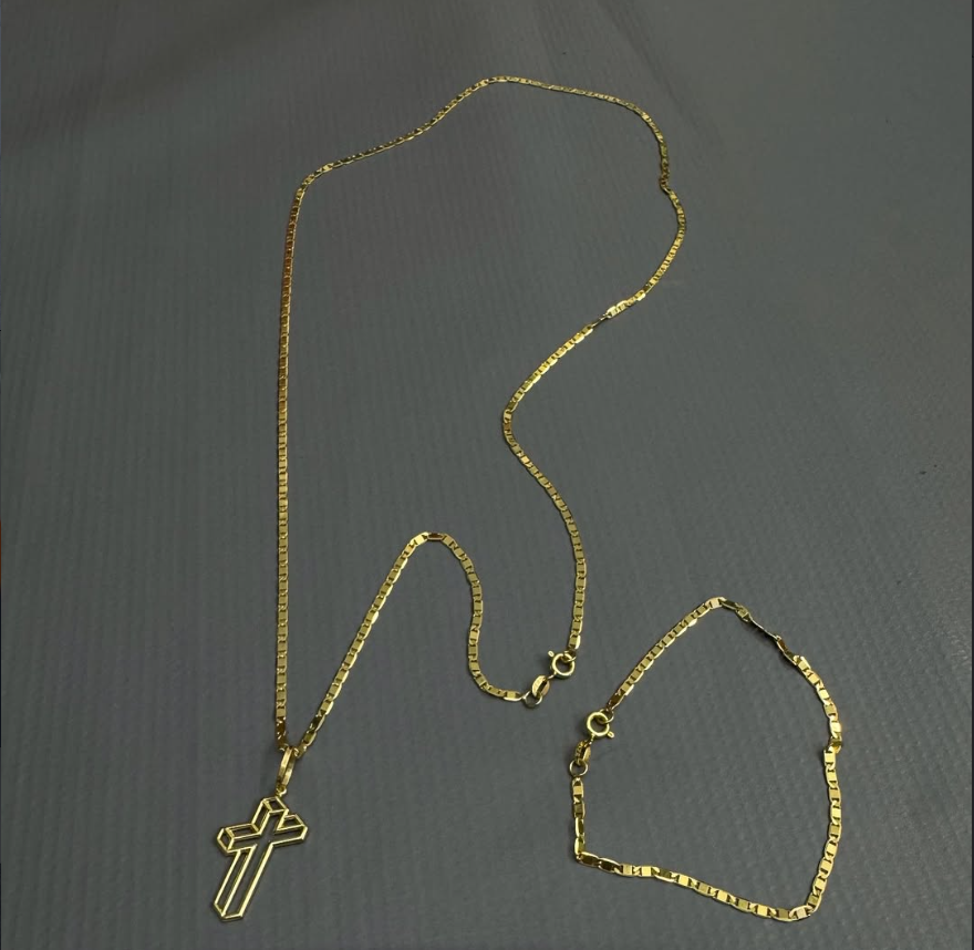 Correntinha + Pulseirinha de Ouro