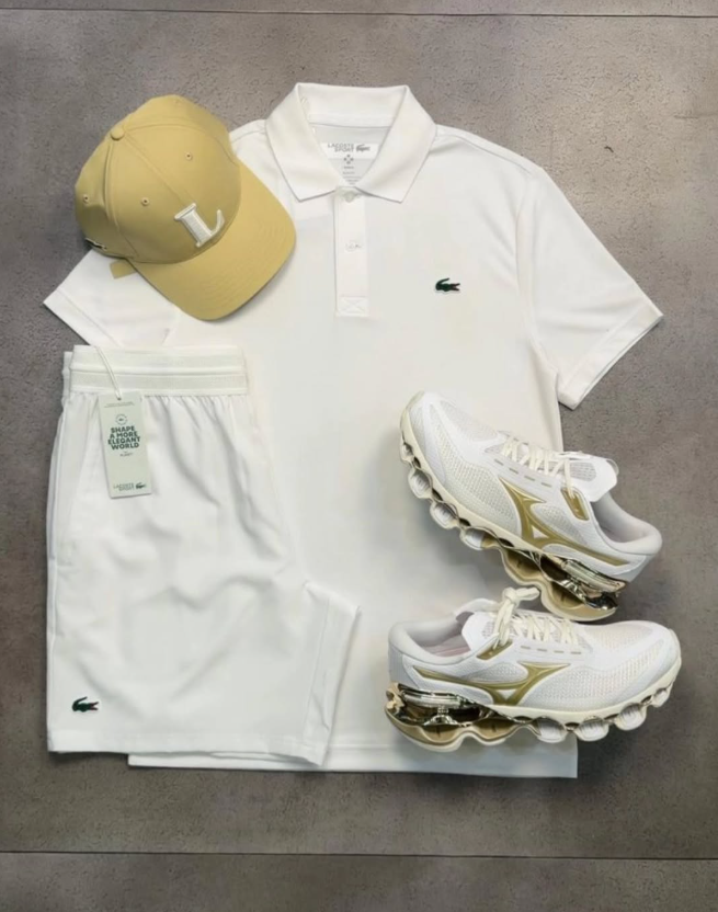 KIT LACOSTE + MIZUNO 4 PEÇAS