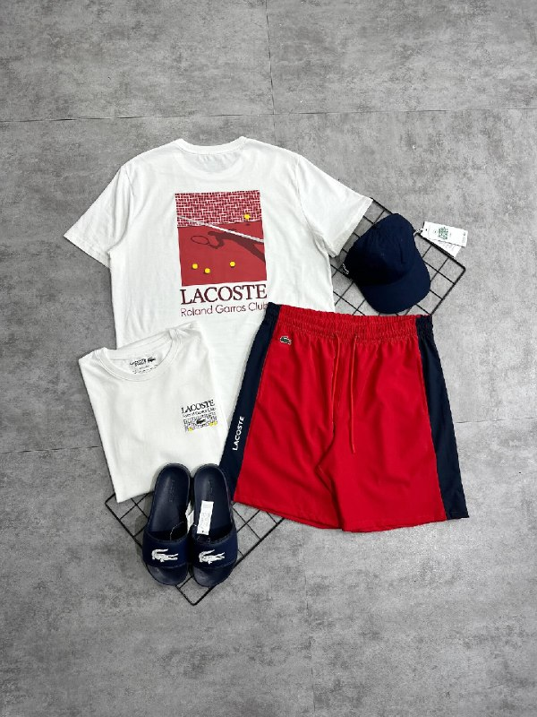 KIT LACOSTE RED 5 PEÇAS