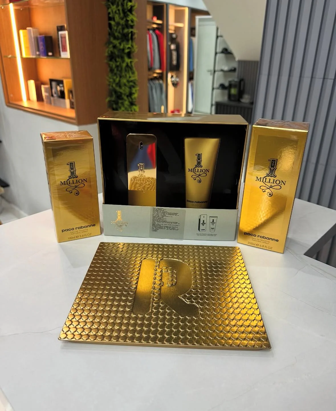 Kit Paco Rabanne One Million com Creme e Perfume 220ml