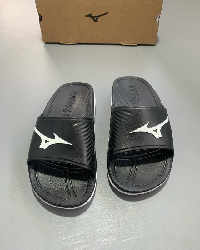 Slide Mizuno Original Preto com Branco